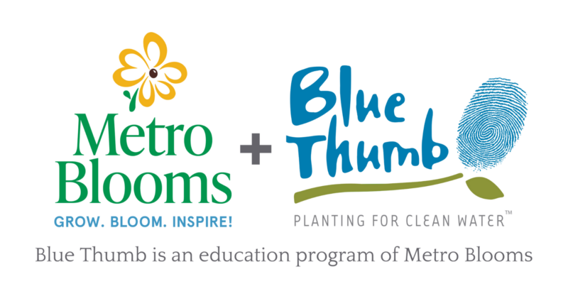 logos for Metro Blooms and Blue Thumb