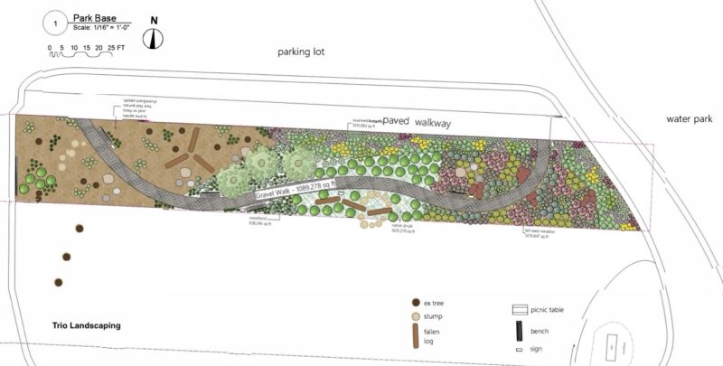 Design of park garden at Bunker Hills Regional Park