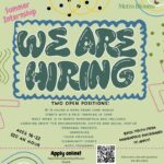 Flyer for summer internship at Metro BLooms